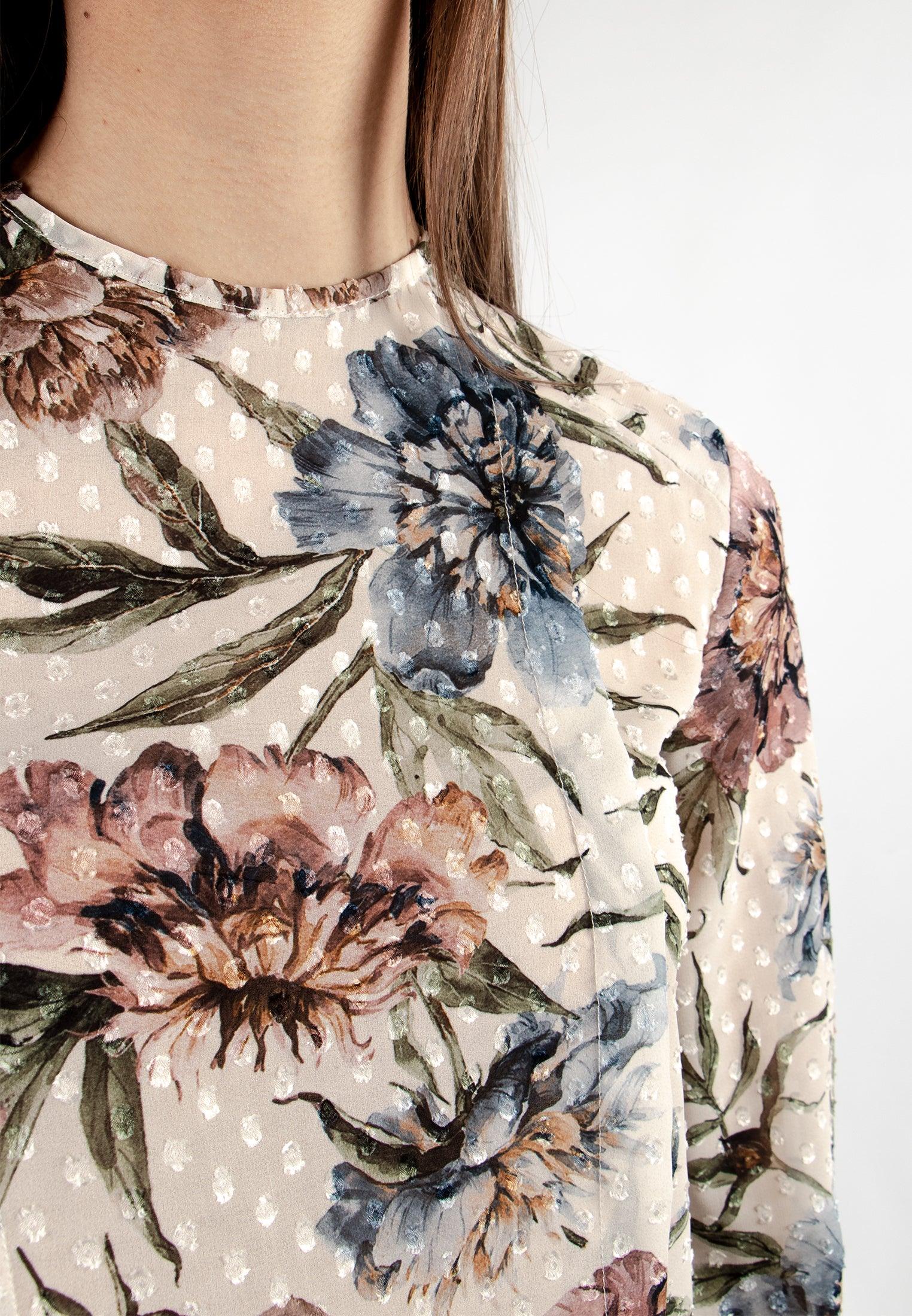 Chemisier femme coupe classique avec imprimé fleuri – Image 3