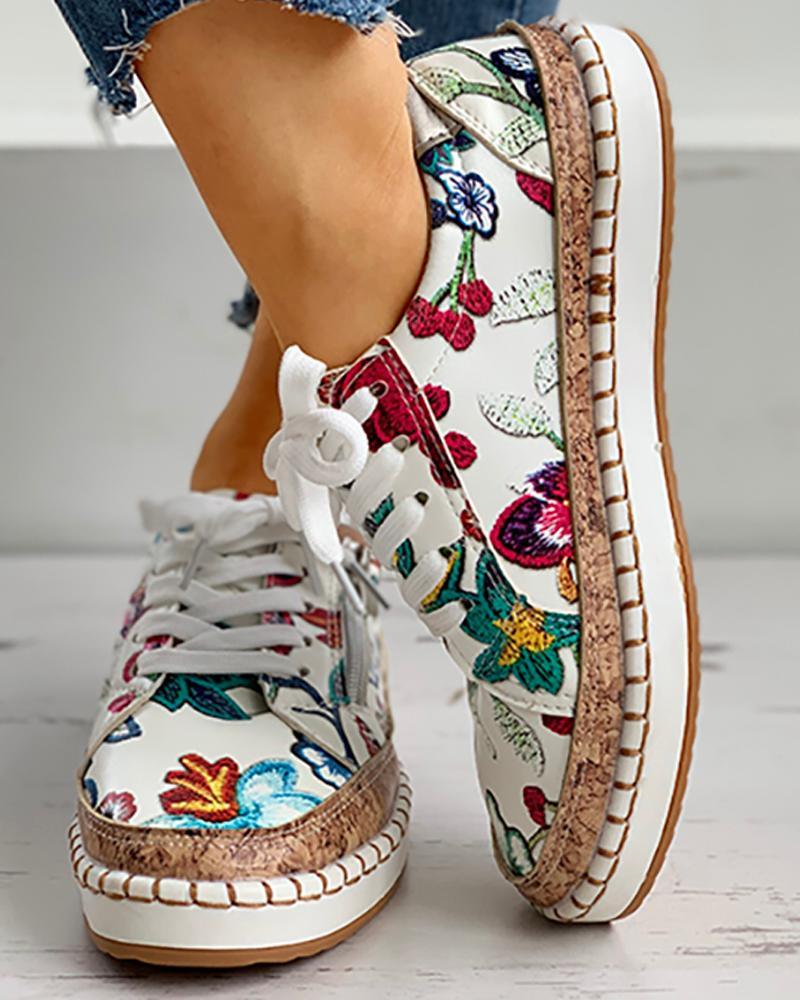 Chaussures Orthopédiques à fleurs pour femmes – Image 5
