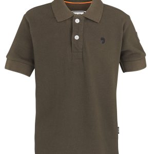 Polo Essentials enfant unisexe kaki coupe droite en coton