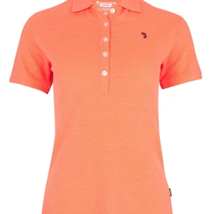 Polo Essentials femme orange coupe droite en coton