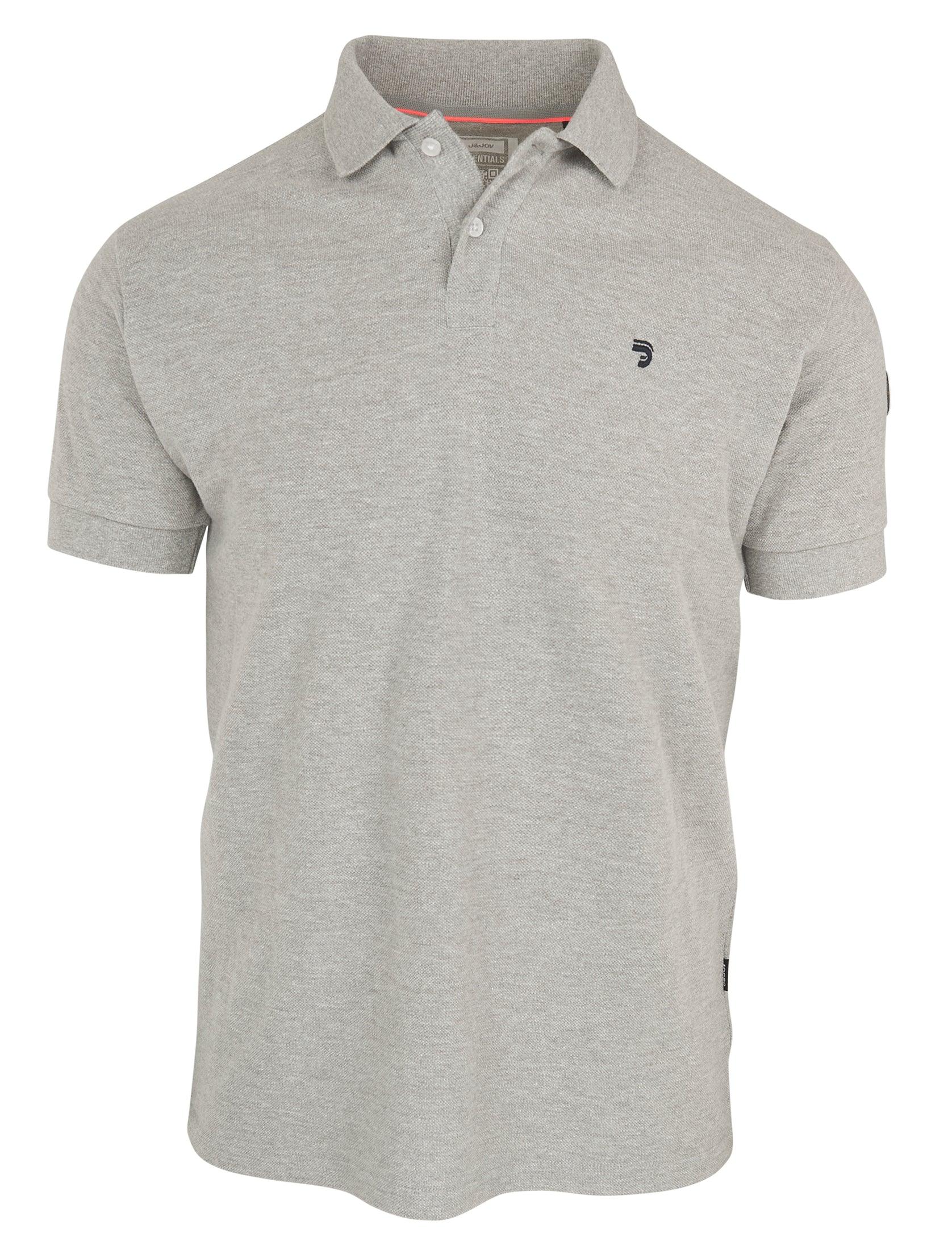 Polo Essentials homme gris clair coupe droite en coton