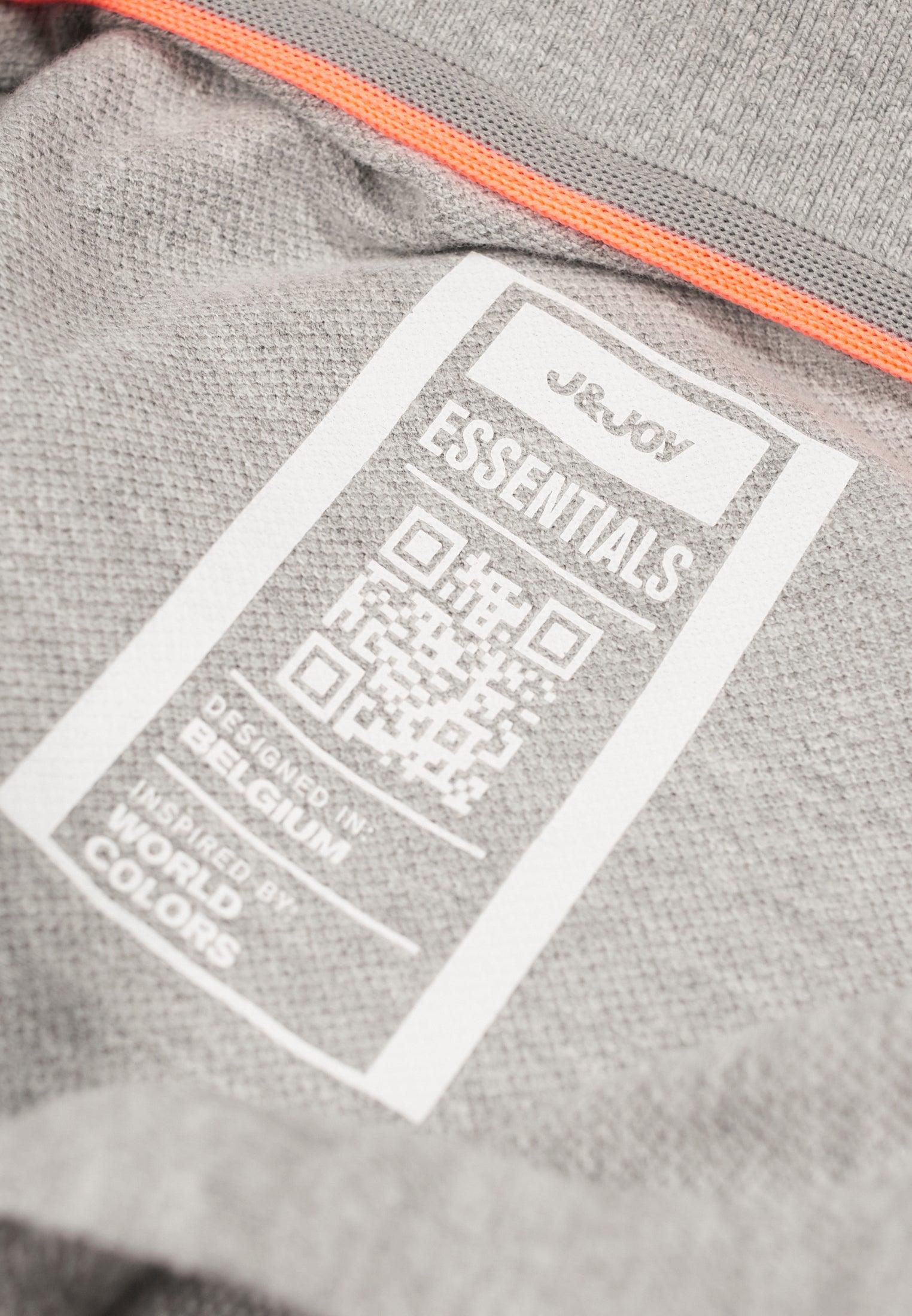 Polo Essentials homme gris clair coupe droite en coton – Image 2