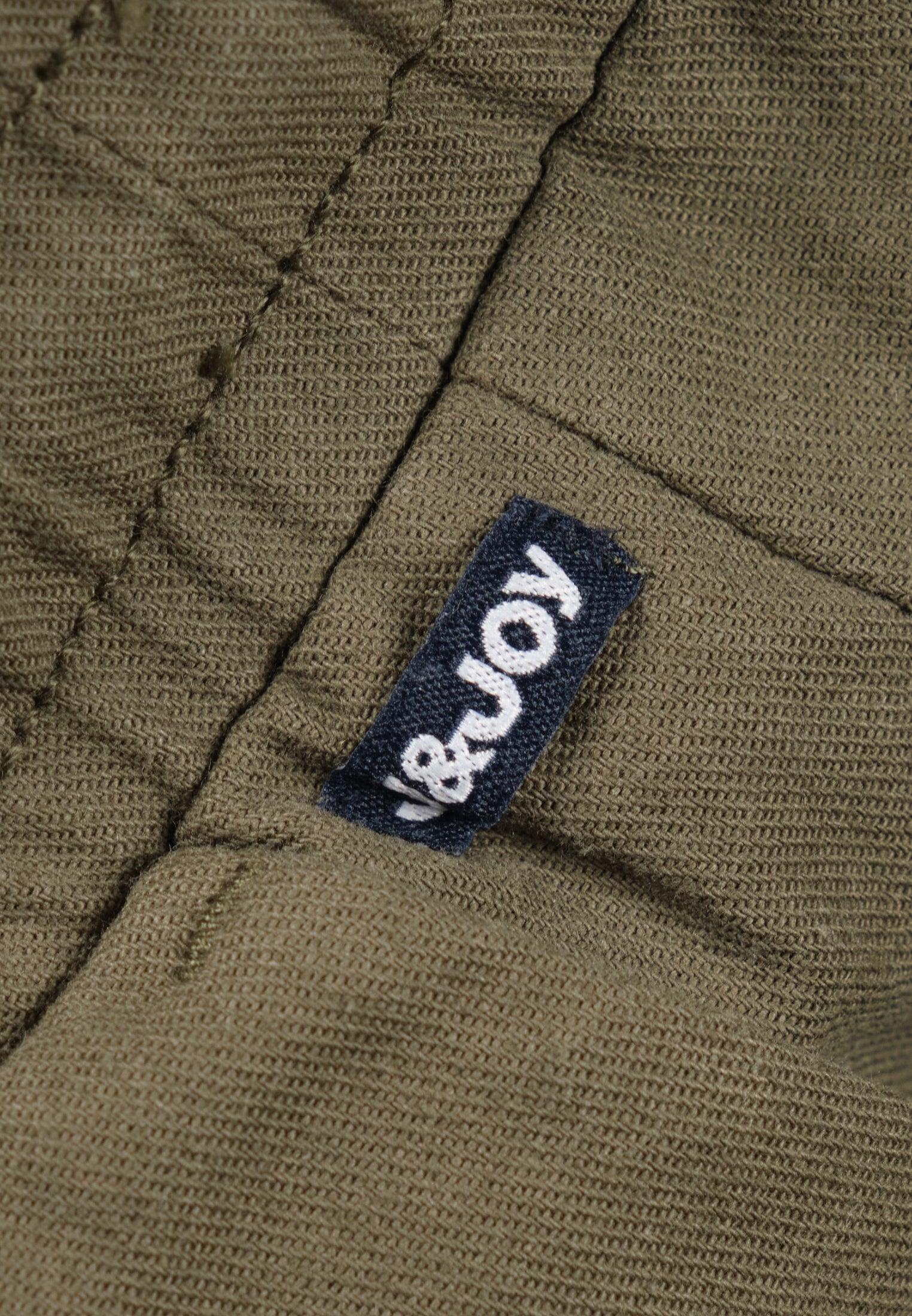 Short homme kaki en coton taille élastiquée avec cordon – Image 7