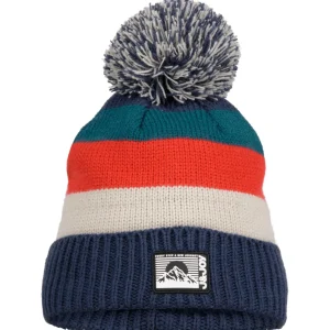 Bonnet garçon à pompom quadricolore