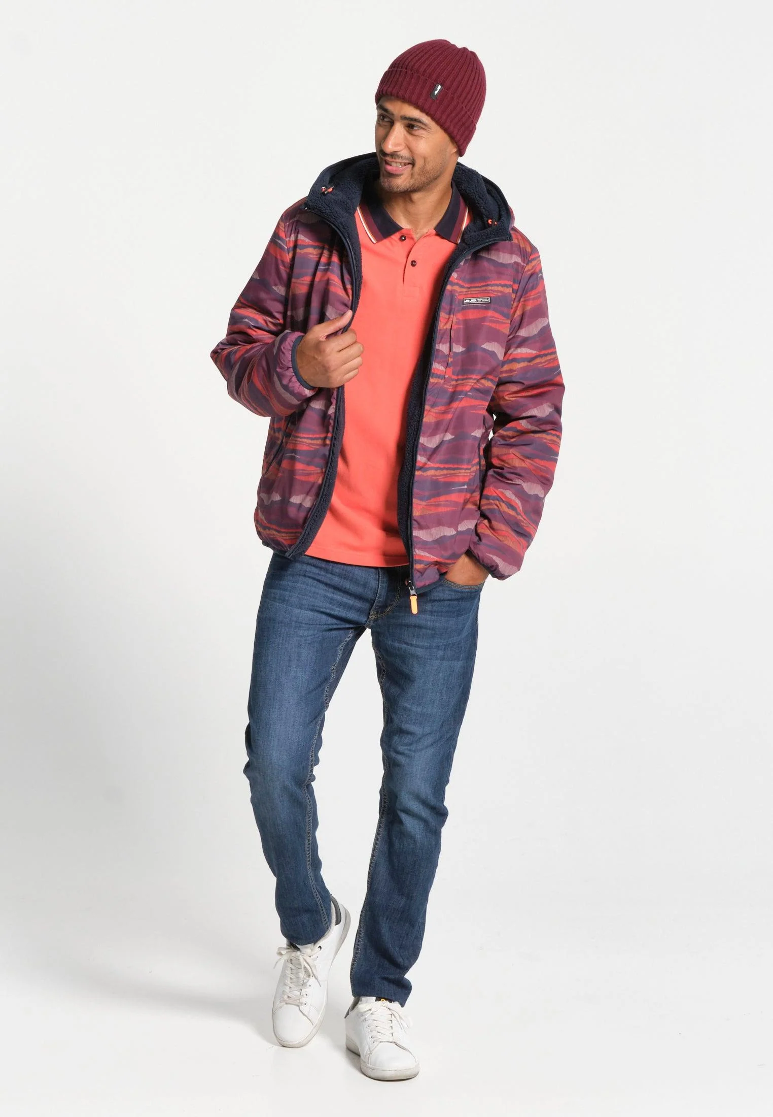 Bonnet homme bordeaux – Image 2