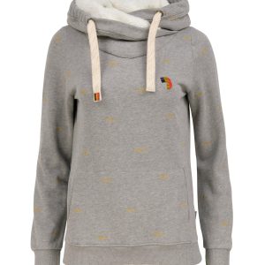 Sweatshirt femme gris avec imprimé Belgium