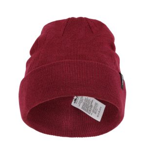 Bonnet femme bariolé bordeaux