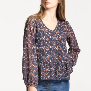 Chemisier femme léger avec imprimé artistique