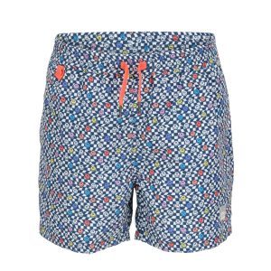 Maillot de bain garçon avec imprimé smiley et damier