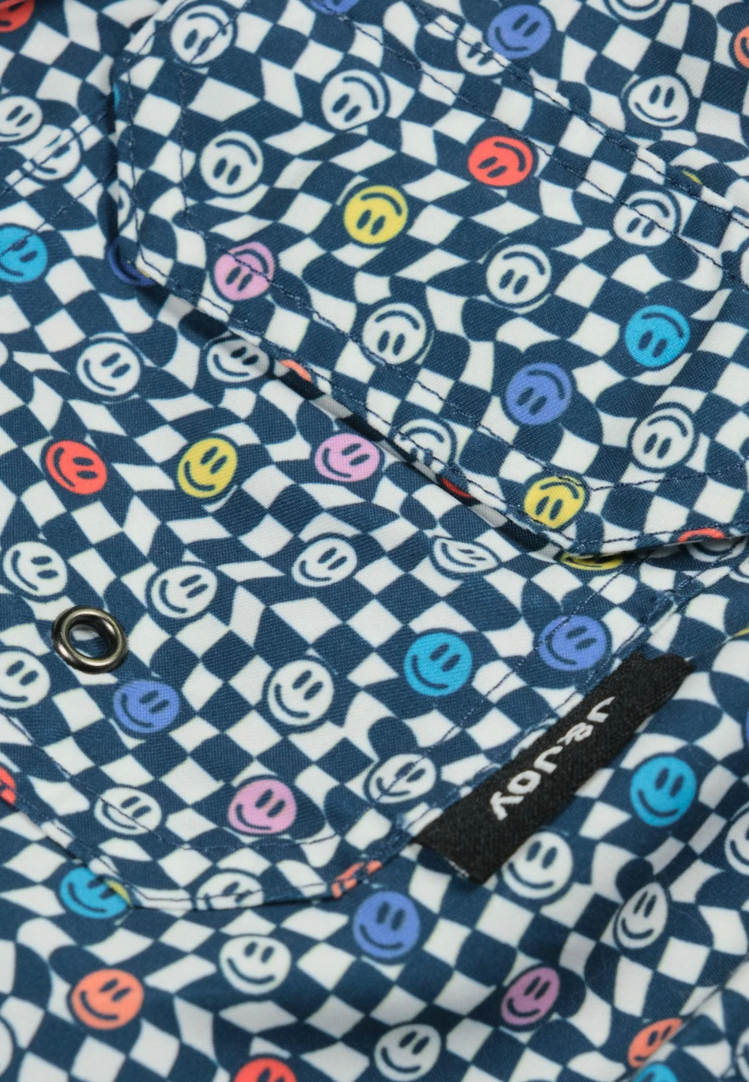 Maillot de bain garçon avec imprimé smiley et damier – Image 7