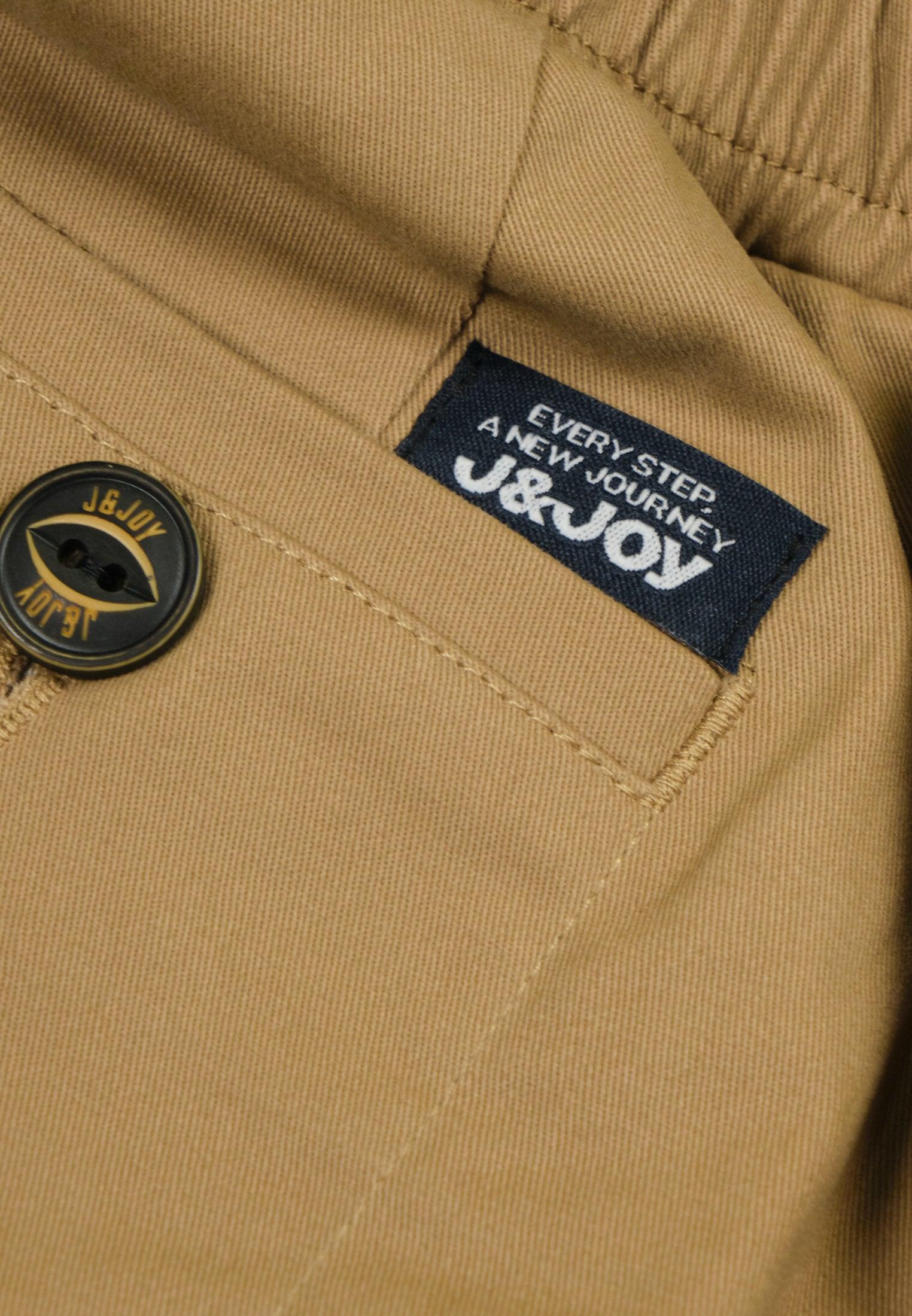 Short chino garçon beige, coupe droite, taille elastiquée – Image 5