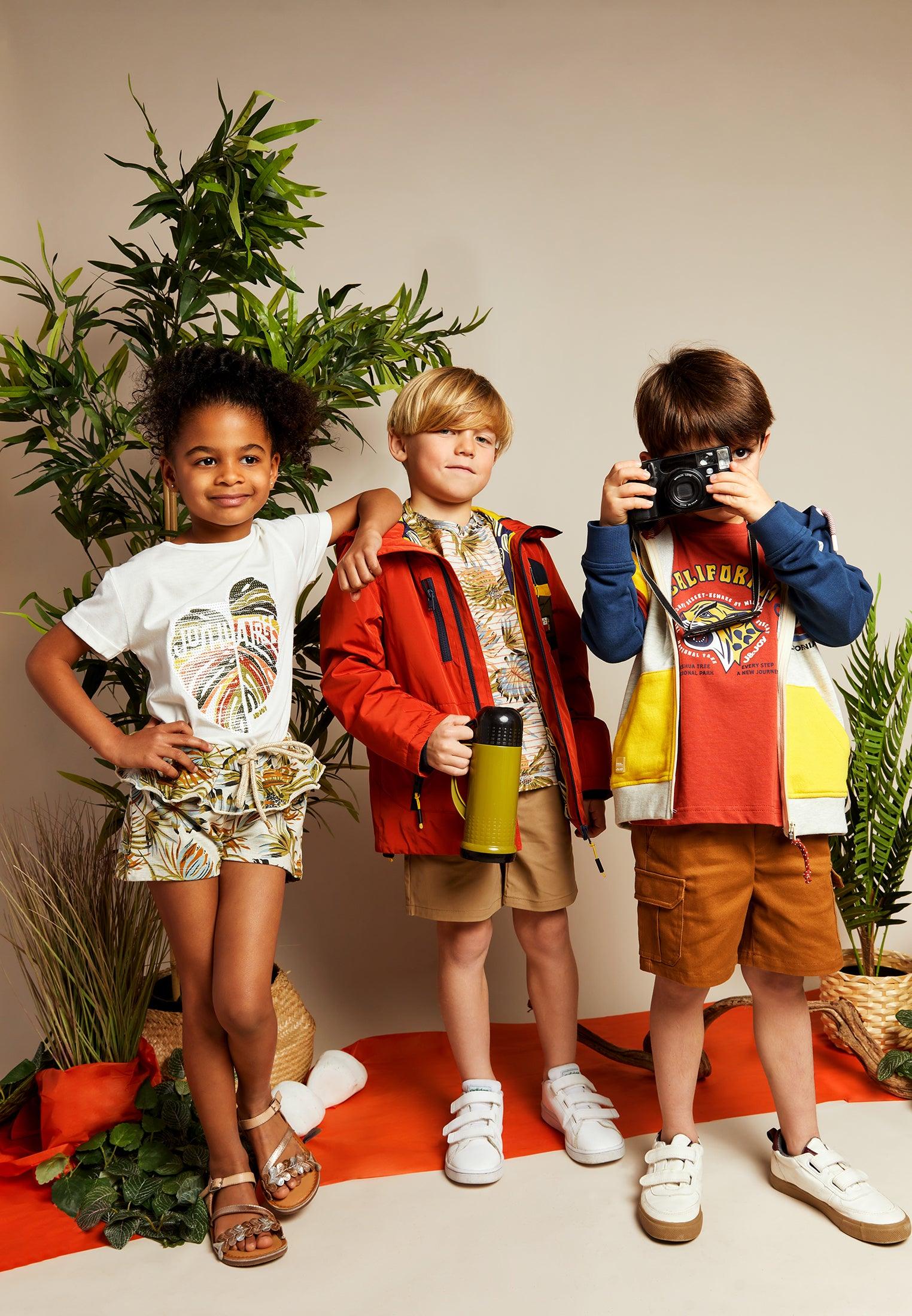 Short chino garçon beige, coupe droite, taille elastiquée – Image 6