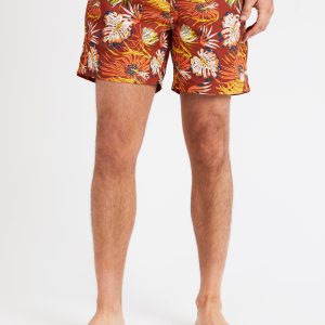 Short de bain homme imprimé végétal