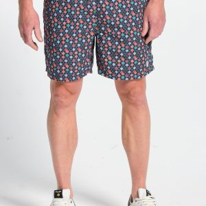 Short de bain homme imprimé poissons stylisés