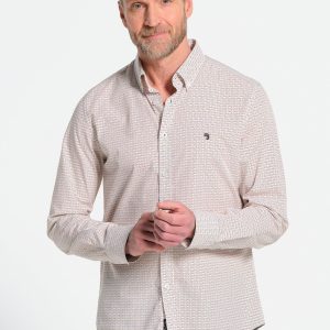 Chemise homme, imprimé coquillagé stylisé