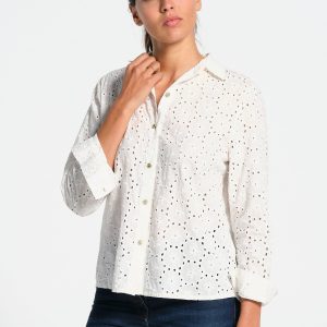 Chemise femme en broderie anglaise
