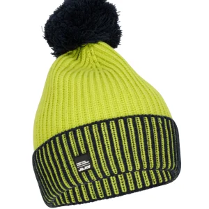 Bonnet garçon bleu marine et citron