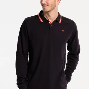 Polo homme noir, motif arrière