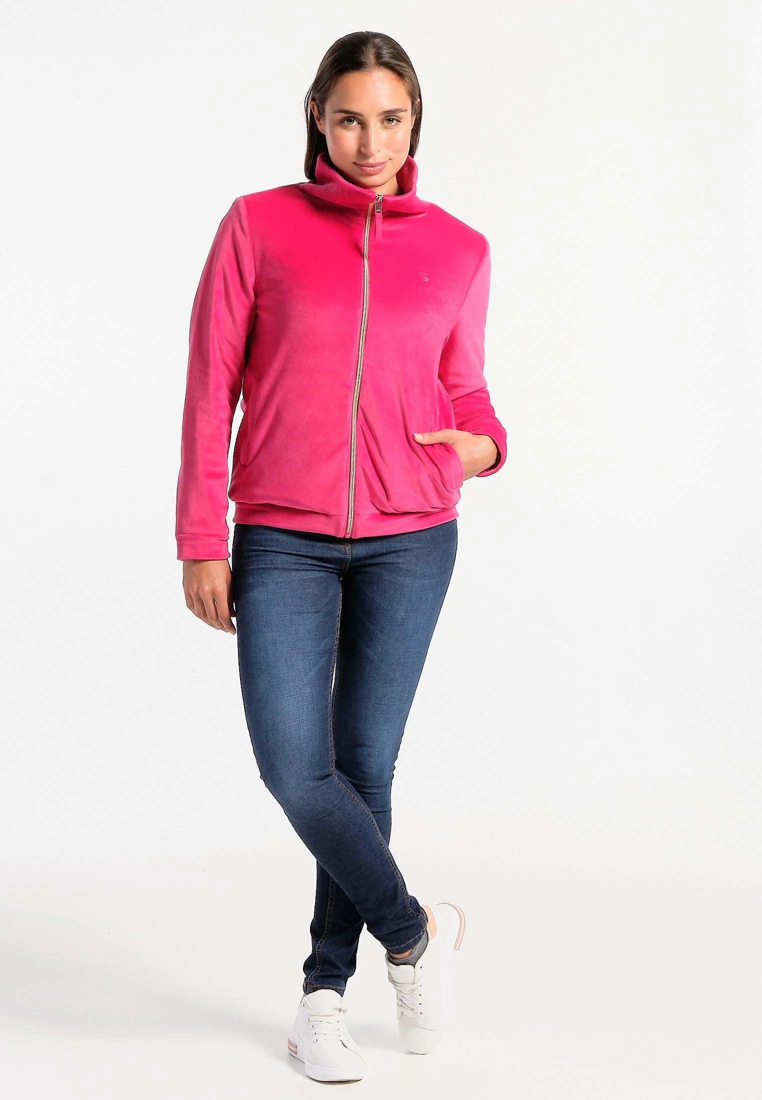 Polar femme fuchsia avec zip – Image 2