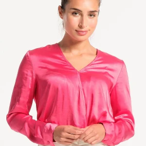 Chemisier femme fuchsia cross-body