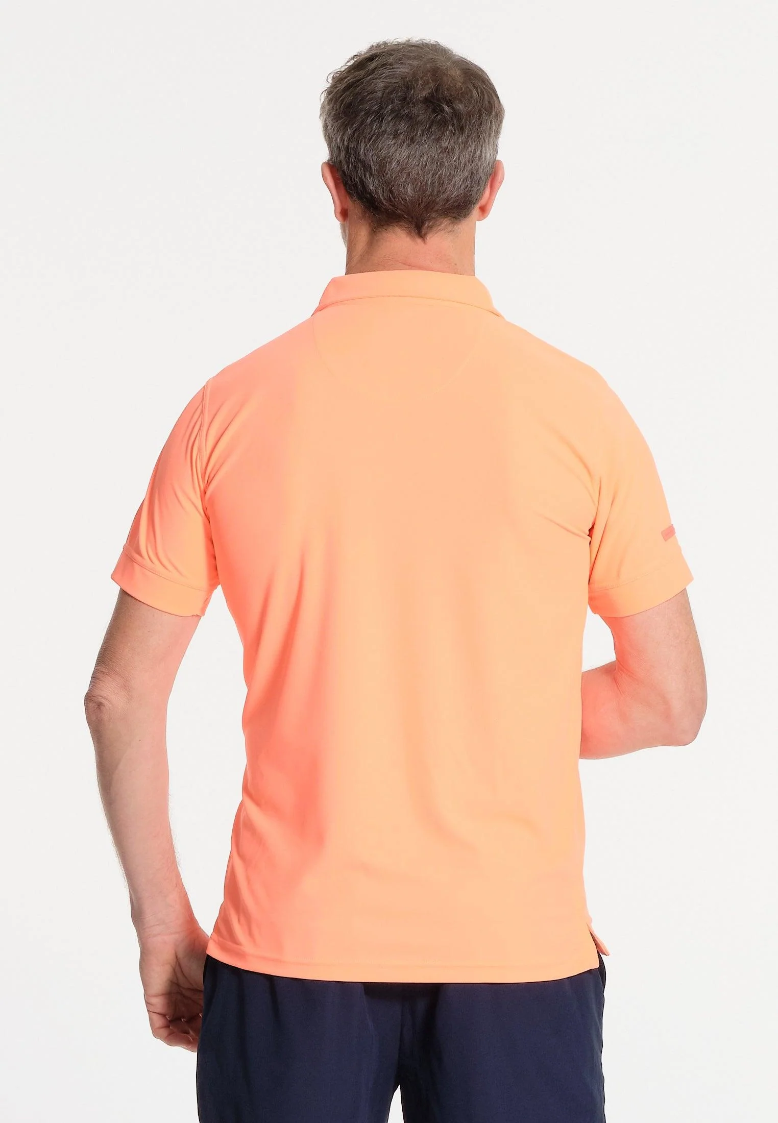Polo homme orange uni – Image 4