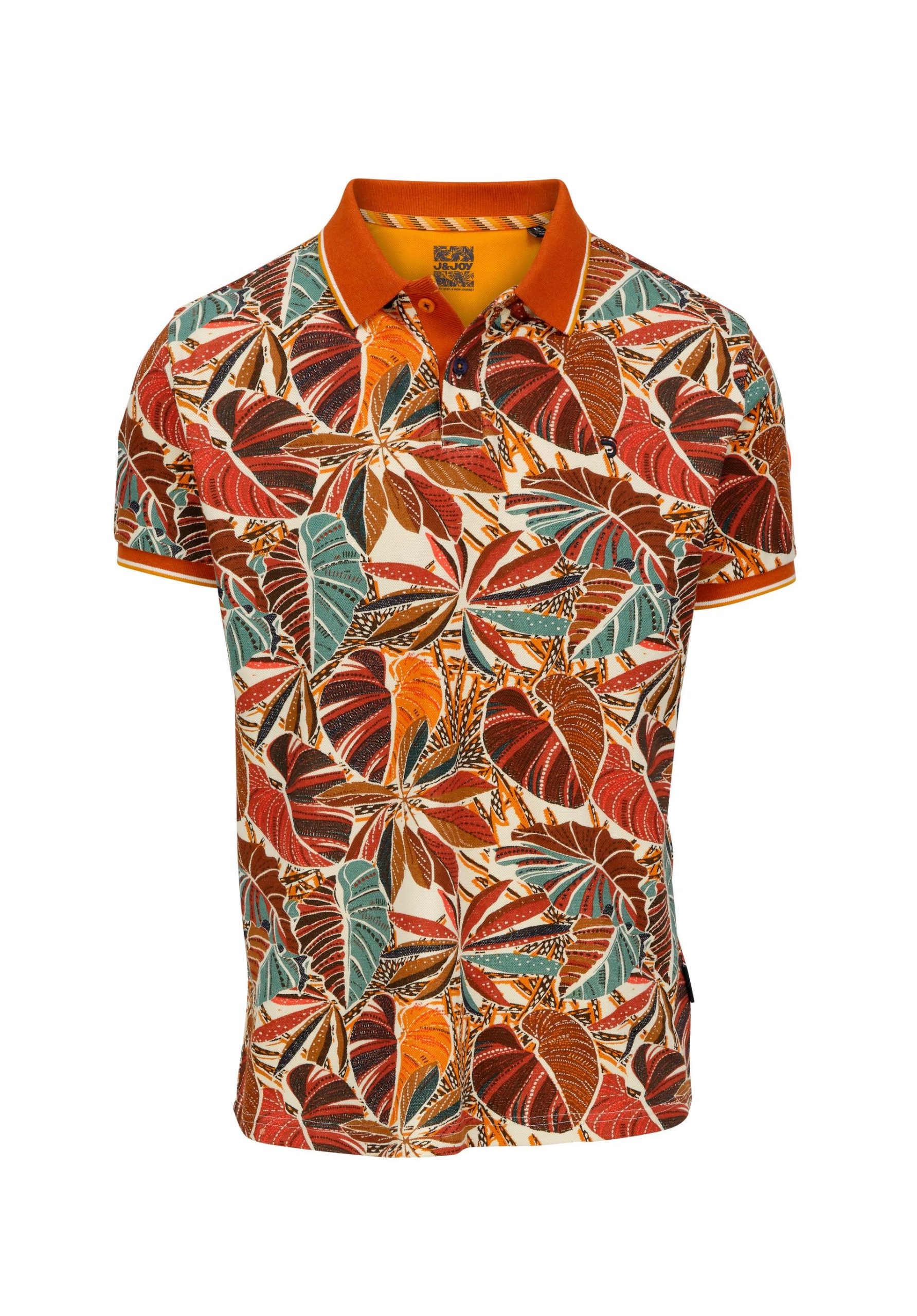 Polo homme orange végétal – Image 4