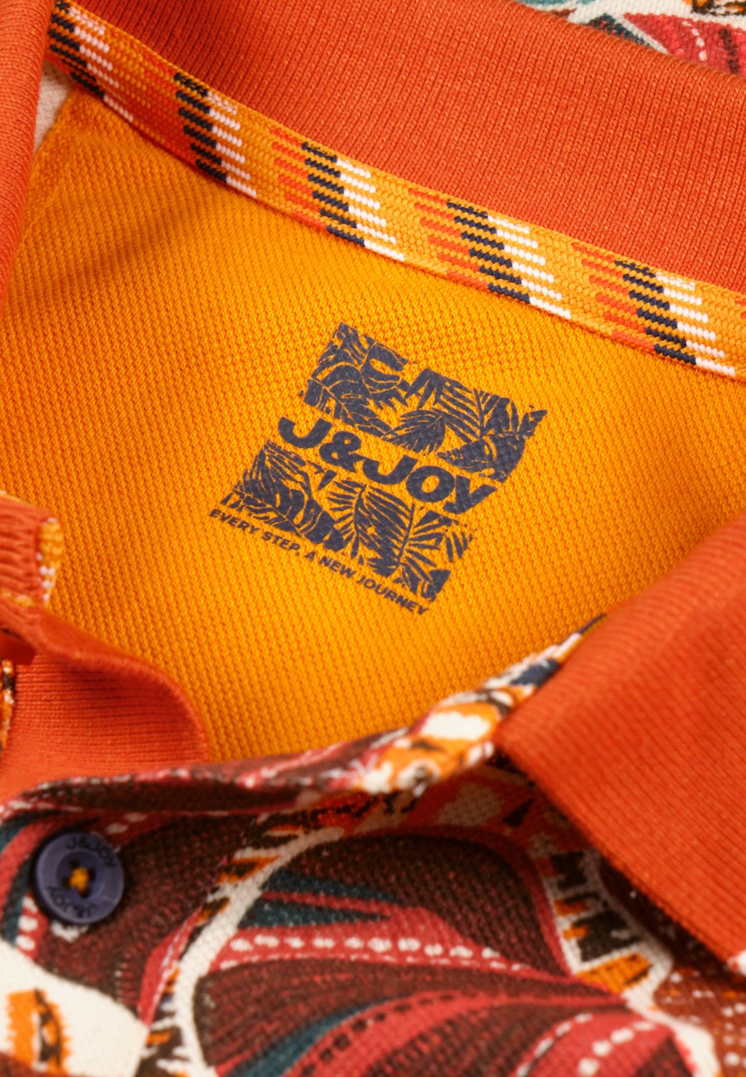 Polo homme orange végétal – Image 5