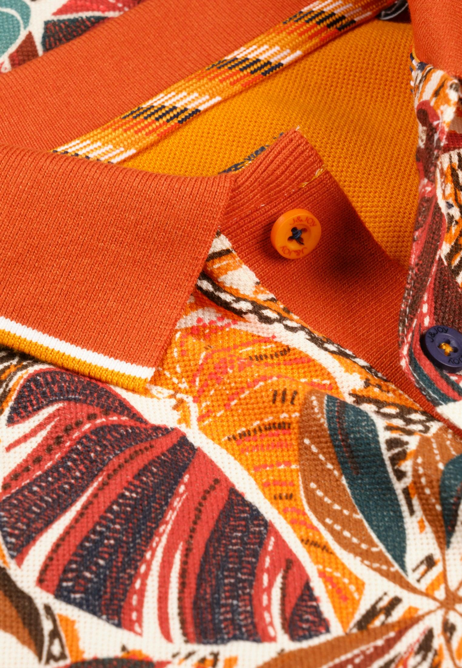 Polo homme orange végétal – Image 6