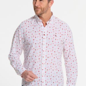Chemise homme blanche et girafes
