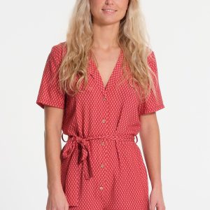 Combinaison courte avec ceinture et mosaïque