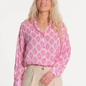 Chemisier ample en dégradé rose