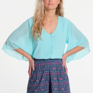 Short bleu élastiqué léger