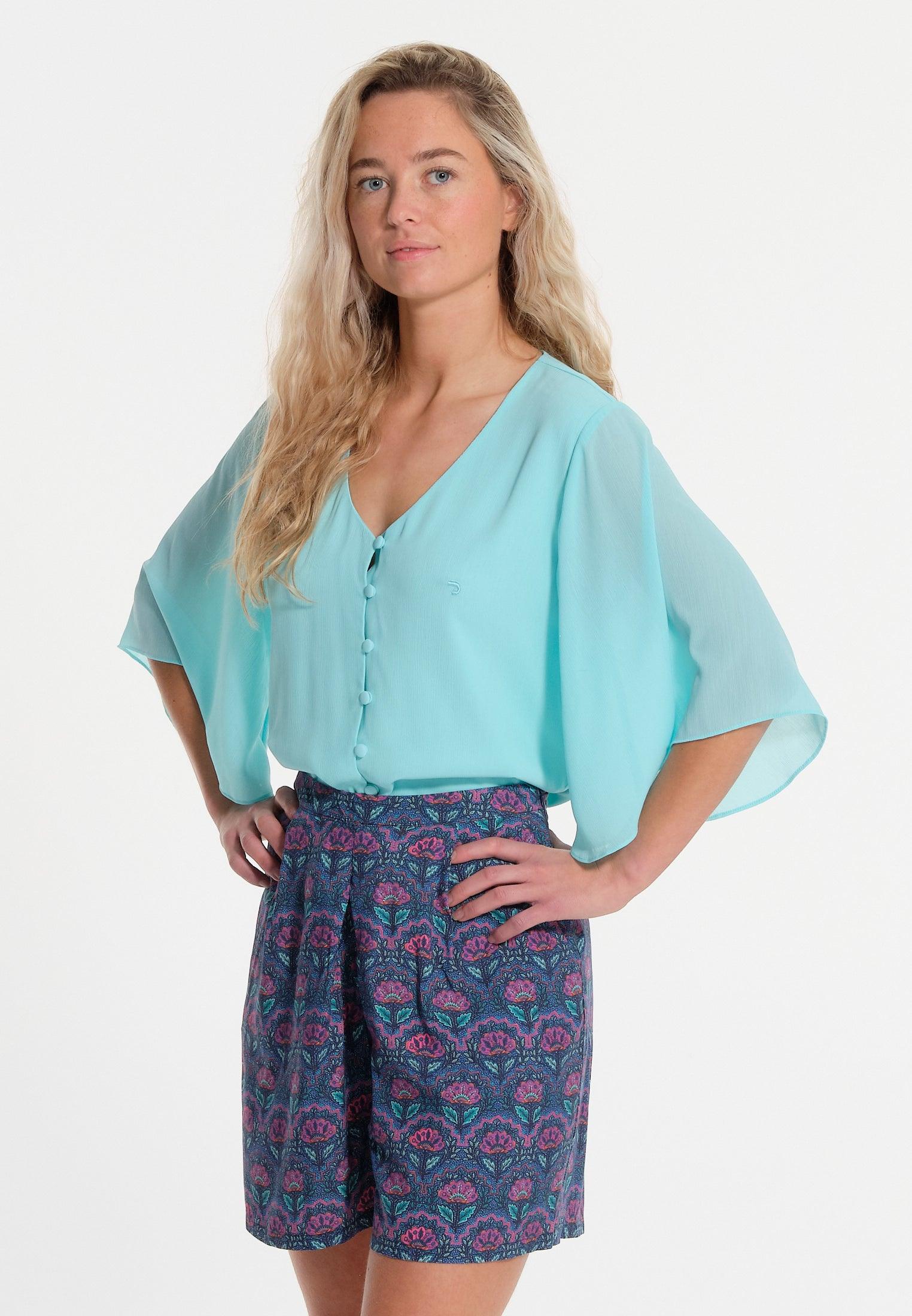 Chemisier vert avec manches larges – Image 3