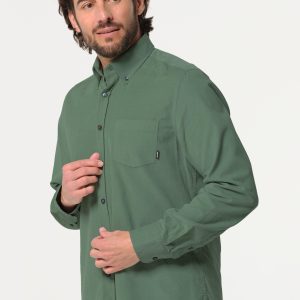 Chemise homme kaki et motif abstrait intérieur