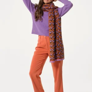 Bonnet femme léopard violet