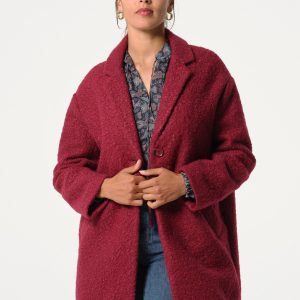 Polar femme long avec boutonnière