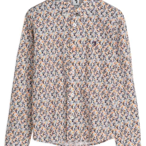 Chemise garçon blanche avec imprimé fleuri multicolore