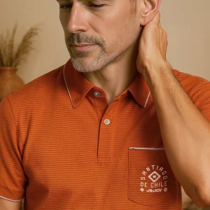 Polo homme avec fausse poche