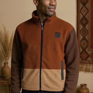 Polar homme multicolore avec manches contrastées