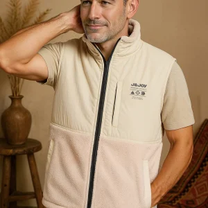 Polar homme sans manche beige