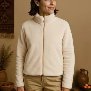 Polar femme beige zippé