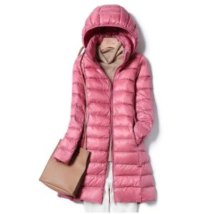 Manteau ski femme doudoune longue colorée