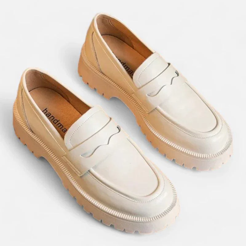 mocassin orthopédique femme compensés en cuir fendu – Image 2