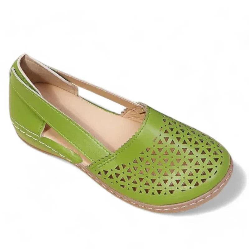 mocassin orthopédique femme ajourés à talons compensés – Image 7