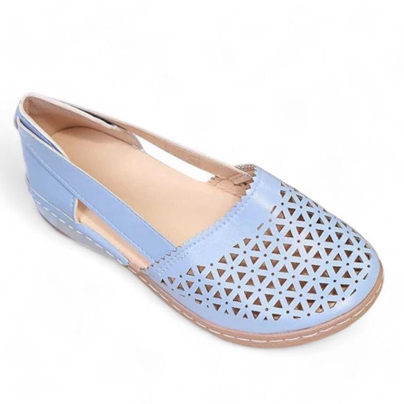 mocassin orthopédique femme ajourés à talons compensés – Image 3