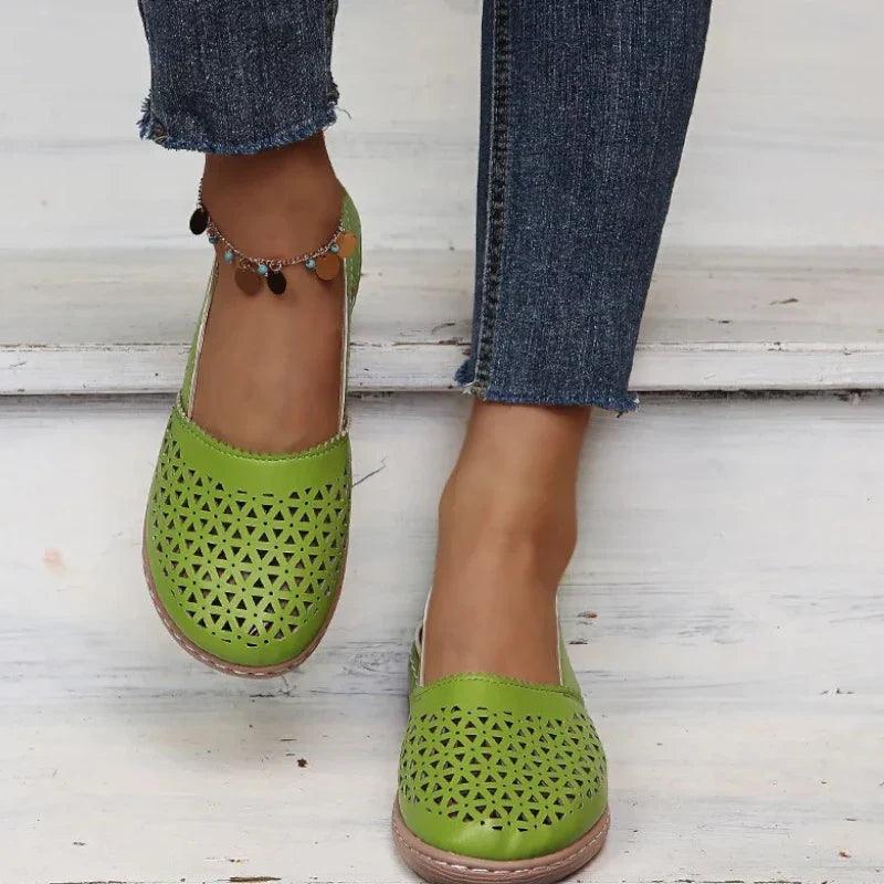 mocassin orthopédique femme ajourés à talons compensés – Image 8