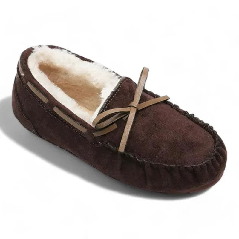 mocassin orthopédique femme fourrés à bouts ronds – Image 3