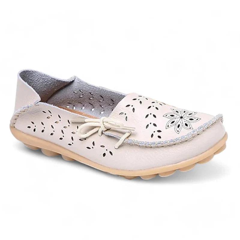 mocassin orthopédique femme ajourés en cuir fendu – Image 9