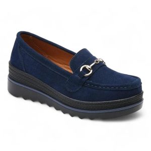 mocassin orthopédique femme compensés en daim