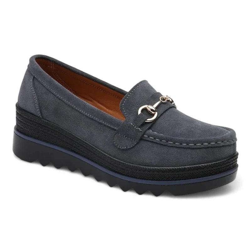 mocassin orthopédique femme compensés en daim – Image 7